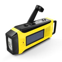 RunningSnail AM/FM NOAA Weather Emergency Solar Digital Crank Radio with 3W LED Flashlight, SOS Alarm & 2000MAh Power Bank（Yellow） ...