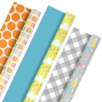 Hallmark Reversible Wrapping Paper, Baby Love (Pack of 3, 120 sq. ft. ttl.)