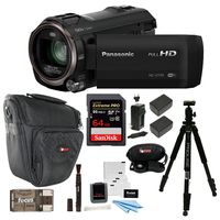 Panasonic HC-V770 HD Camcorder with 64GB SD Card and 69-Inch Tripod Bundle