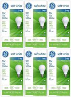 GE Lighting 97493 30-Watt - 70-Watt - 100-Watt A21 3-Way, Soft White, 6-Pack