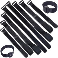Ceeyali 20 Pack 6"/10"/14"/18" Reusable Hook and Loop Fastening Cable Ties Cable Straps for Wires Organizer and Daily Goods Management (5 Pack 15cm + 5 Pack 25cm + 5 Pack 35cm + 5 Pack 45cm)