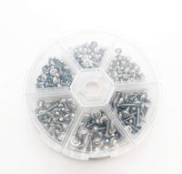 300PCS M2 Nickel Plating Round Head PC Mounting Computer Screws,PC Case Hard Drive Motherboard Mounting ScrewsComputer Case Fixed