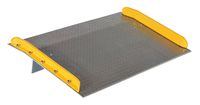 Vestil TAS-10-5436 Aluminum Dock Board with Steel Curb, 10000 lb. Capacity, 54" x 36", Silver