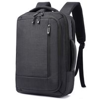 Black Laptob Backpack Bag Slim Travel Backpack Lightweight Business Bags for Men and Women