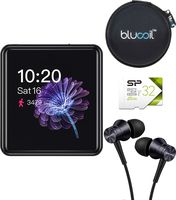 FiiO M5 Bluetooth Audio Player (Black) Bundle with 1MORE E1009 Piston Fit Earphones (Space Gray), Silicon Power 32GB Class 10 SDHC MicroSD Card, and Blucoil Portable Earphone Hard Case