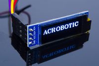 ACROBOTIC 0.91" White I2C 128×32 OLED LCD Display Module for Arduino, ESP8266, MSP420, STM32, 8051, Raspberry Pi LED Screen SSD1306