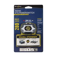Nite Ize INOVA STS PowerSwitch Dual Power Rechargeable Headlamp, 280 Lumen Headlight with Swipe-to-Shine Technology, USB Charging, Red and White LED's, Charcoal