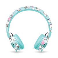 LilGadgets Untangled PRO Kids Premium Wireless Bluetooth Headphones with SharePort (Children) - Rainbow Cat