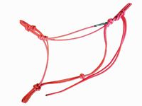 Horse Rope Training Halter - 4 Knot from 1/4" Stiff Polyester Halter Cord - Size Rope Most Trainers Use! (Pink, Draft)