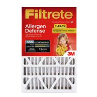 Filtrete ADP03-2PK-2 Micro Allergen Defense Deep Pleat AC Furnace Air Filter, MPR 1000, 20 25 x 4-Inch (4-3/8-Inch Depth), 2-Pack, 20 x 25 x 4