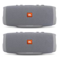 JBL Charge 3 Waterproof Portable Bluetooth Speaker - Pair (Gray/Gray)