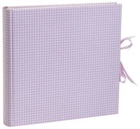 Semikolon Extra Large Bound Linen Photo Album, Cream Pages, Rose Gingham (03338)