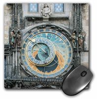 3D Rose"Europe Czech Republic Bohemia Prague Astronomical Clock." Matte Finish Mouse Pad - 8 x 8" - mp_208777_1