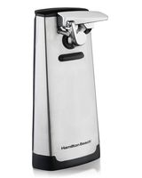 Hamilton Beach Electric Automatic Can Opener with Knife Sharpener, Easy-Clean Detachable Cutting Lever, Cord Storage, Brushed Stainless Steel (76700)