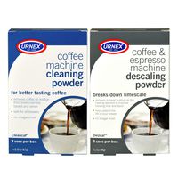 Urnex Coffee and Espresso Machine Descaler and Cleaner Combo - Activated Scale Remover Use With Home Coffee Brewers Espresso Machines Pod Machines Capsule Machines Kettles Garmet Steamers
