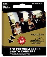 Pioneer Photo BPC1 Corners Self Adhesive, 250/Pkg, Black