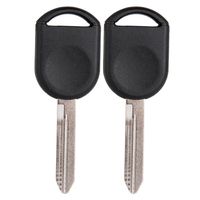 ECCPP Replacement fit for Uncut Transponder Ignition Car Key for Ford Series Ford Explorer Ford Ranger Ford Expedition Ford F-150 H84-PT (Pack of 2)