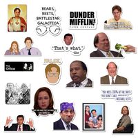 The Office Sticker Pack of 20 Stickers- The Office Stickers for Laptops Dunder Mifflin Stickers The Office Merchandise Laptop Stickers for Laptops Computers Hydro Flasks Water Bottles
