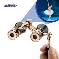 Aomekie Opera Glasses Binoculars 3X25 Theater Glasses Mini Binocular Compact with Handle for Adults Kids Women in Musical Concert（Black）