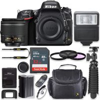 Nikon D750 24.3MP DSLR Camera with AF-P 18-55mm VR Lens Kit + 32 GB Sandisk Memory Card + Digital Slave Flash + Spider Flexible Tripod + Gadget Bag + Starter Accessory Kit (Renewed)