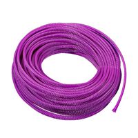 uxcell 62.5ft 4mm Flat Width PET Expandable Sleeving 19m Purple Cable Management Sleeve Cord Organizer for Wrap Protect Cables