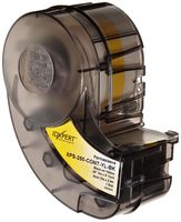 Brady XPS-250-CONT-YL-BK IDXPERT PermaSleeve 0.439" Height, 1.015" Width, B-342 Permasleeve Heat-Shrink Polyolefin, Black On Yellow Color Wire Marker Sleeves