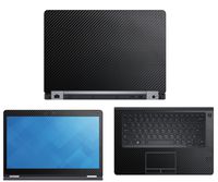Decalrus - Protective Decal for Dell Latitude E5470 (14" Screen) Laptop Black Carbon Fiber Skin Skins Decal for case Cover wrap CFlatitudeE5470Black