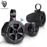 2-Way Dual Bluetooth Off-Road Speakers - 4 Inch 800W Marine Waterproof Wakeboard Speakers, Full Range Outdoor for ATV, Snow Mobile UTV, Quad, Jeep, Boat - Pyle PLUTV46BTA