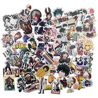 74Pcs/1lot My Hero Academia Anime Sticker Skateboard Waterproof Trolley Case Laptop Skateboard Stickers Toys Gifts for Kids