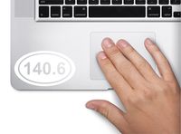 140.6 Ironman Marathon Oval Tri-athlete Symbol Decal Funny Laptop Skin Macbook Trackpad Keypad Sticker Window