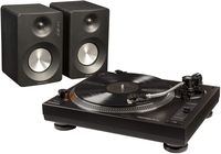 Crosley K200 Direct-Drive Turntable Stereo System with Bluetooth Speakers, Black