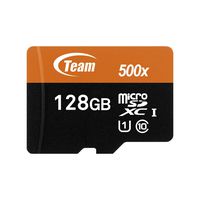 Team 128GB microSDXC UHS-I/U1 Class 10 Memory Card with Adapter, Speed Up to 80MB/s (TUSDX128GUHS03)