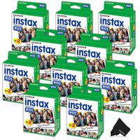 HeroFiber Instax Wide Instant Film 10 Pack (10 x 20) Total of 200 Photo Sheets - Compatible with FujiFilm Instax Wide 300, 210 and 200 Instant Cameras