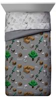 Jay Franco Minecraft Survive Twin Comforter - Super Soft Kids Bedding - Fade Resistant Polyester Microfiber Fill (Official Minecraft Product)