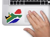 Map with flag inside South Africa 3x3.4 inches sticker decal die cut vinyl - Made and Shipped in USA