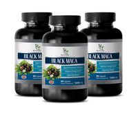Male Energy Booster - Black MACA 1000MG - Boost Performance and Drive - maca Capsules for Women - 3 Bottles 270 Vegetable Capsules