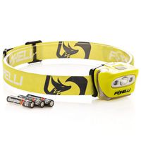 Foxelli Headlamp Flashlight - 165 Lumen, 3 x AAA Batteries Operated (Included), Bright White Cree Led & Red Light, Perfect for Runners, Lightweight, Waterproof, Adjustable Headband