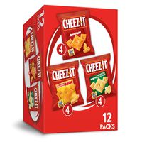 Cheez-It Variety Pack Cheese Crackers - Original, White Cheddar, Cheddar Jack, Single Serve 1.02 oz Bags (12 Count)