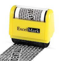 ExcelMark Wide Rolling Identity Theft Guard Stamp - Secure Identity Theft Protection