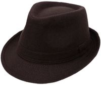 Simplicity Unisex Fedora Hats for Women Manhattan Fedora Hat, Brown
