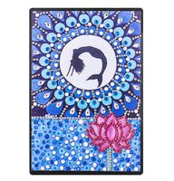 Lined Composition Notebook, Diamond Painting Cover Soft Notebook 108 Pages A5 Ruled Journal for College, Office Writing and Planning - Dancing Girl
