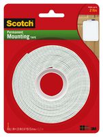 Scotch Permanent Mounting Tape, 1 Inch x 125 Inches