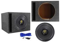 Rockville W12K9D4 12" 4000 Watt Car Audio Subwoofer + Vented Sub Box Enclosure