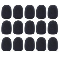 Sunmns 15 Pack Mini Size Lapel Headset Microphone Mic Windscreen Foam Cover, Black