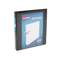 Avery Economy Showcase View Binder with 1-Inch Round Ring, Black, One Binder (19600)