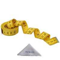 Wisdompro120-Inch(300cm) Soft Tape Measure for Sewing Tailor Cloth, Body Measurement - Indexed in Metric and Standard Units, Convenient 0.75 Inch Wide PVC Fiberglass Cloth - Yellow