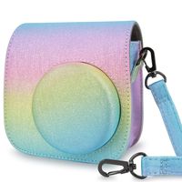 WOLVEN Protective Case Bag Purse Compatible with Fuji Instax Instant Mini 9 / Mini 8 / Mini 8+ Instant Camera, Gradien