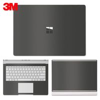 SopiGuard Microsoft Surface Book 2 (15") Carbon Fiber Precision Edge-to-Edge Coverage Easy-to-Apply Vinyl Skin Sticker Wrap (3M Satin Gunmetal Gray)