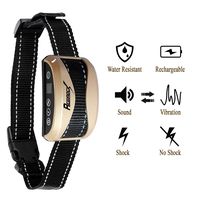 KORIER 2020 Upgrade Version Dog Bark Collar - Sound, Vibration and Static Shock No Bark Collar - 7 Level Sensitivities Barking Shock Collar - Rechargeable and Rainproof Anti Barking Collar for Dogs