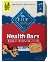 Blue Buffalo Health Bars Natural Crunchy Dog Treats Biscuits, Bacon, Egg & Cheese 48-oz Box